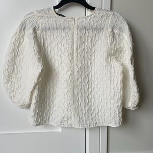 Zara Cream Textured Women's Blouse